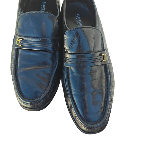 Florsheim Mens Black Leather Loafers Dress Shoes Size 9.5 EEE Moc Toe main image 7